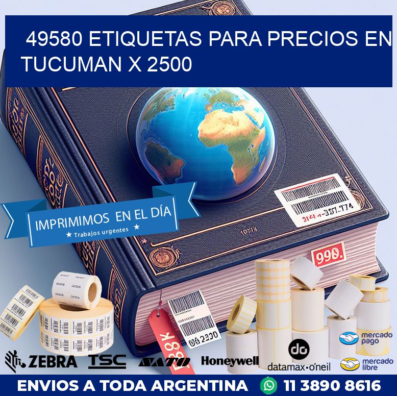 49580 ETIQUETAS PARA PRECIOS EN TUCUMAN X 2500
