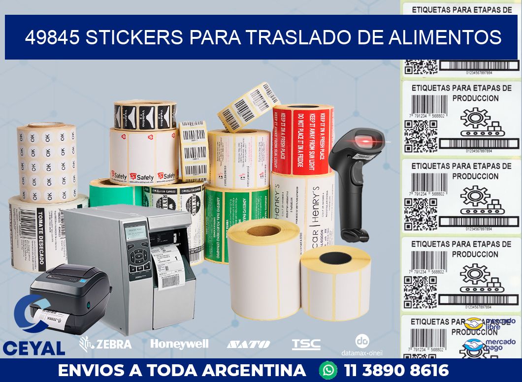 49845 STICKERS PARA TRASLADO DE ALIMENTOS