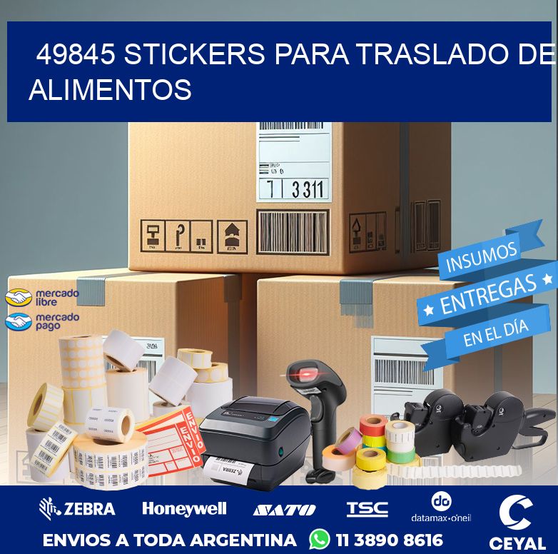 49845 STICKERS PARA TRASLADO DE ALIMENTOS