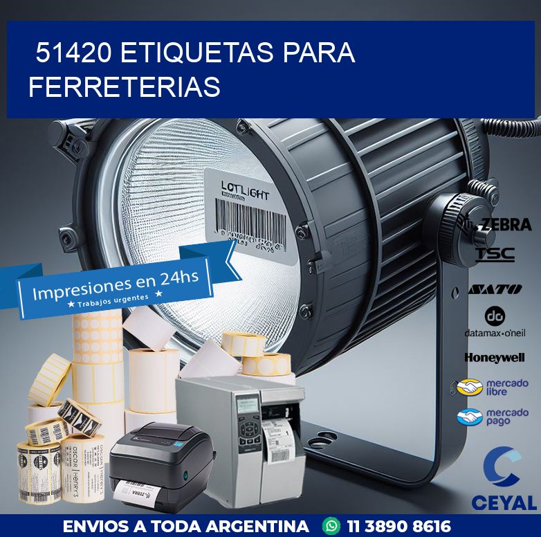 51420 ETIQUETAS PARA FERRETERIAS