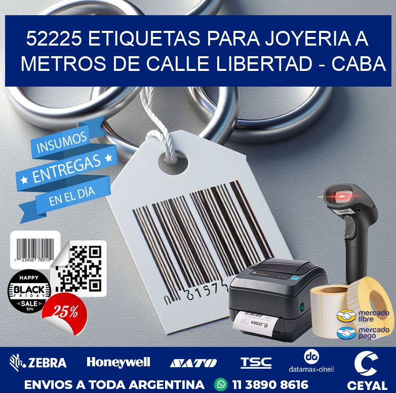 52225 ETIQUETAS PARA JOYERIA A METROS DE CALLE LIBERTAD - CABA
