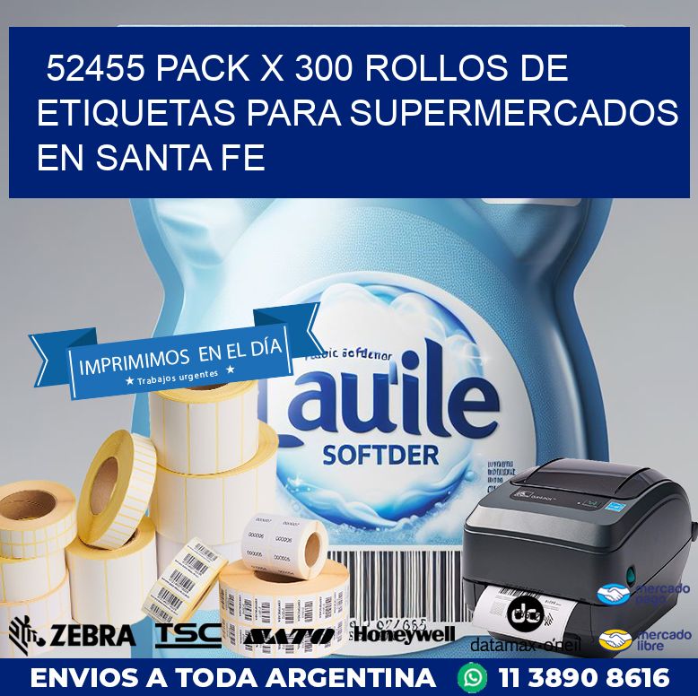 52455 PACK X 300 ROLLOS DE ETIQUETAS PARA SUPERMERCADOS EN SANTA FE