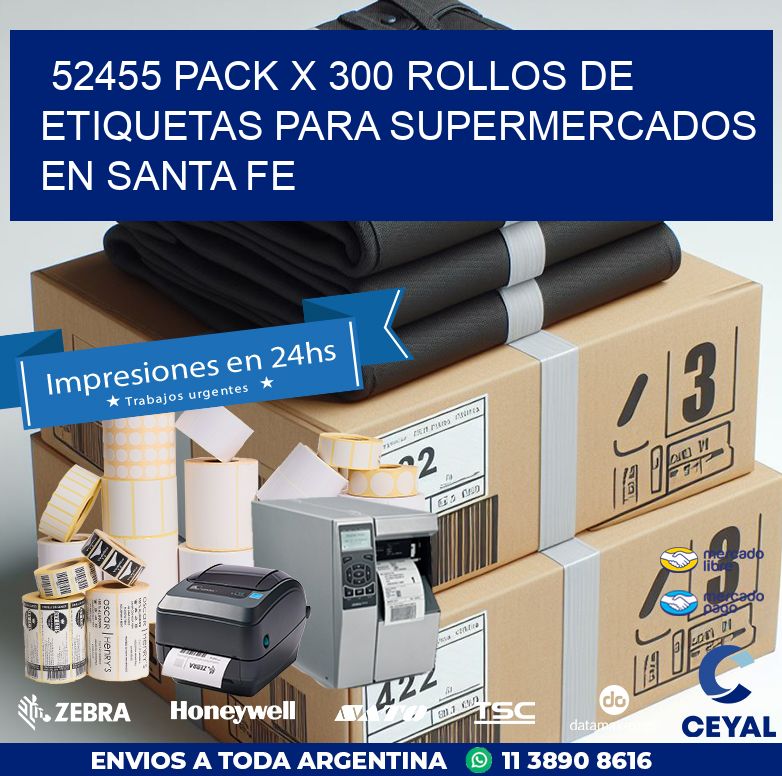52455 PACK X 300 ROLLOS DE ETIQUETAS PARA SUPERMERCADOS EN SANTA FE