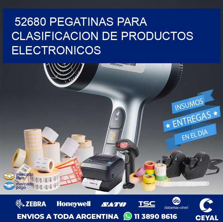 52680 PEGATINAS PARA CLASIFICACION DE PRODUCTOS ELECTRONICOS