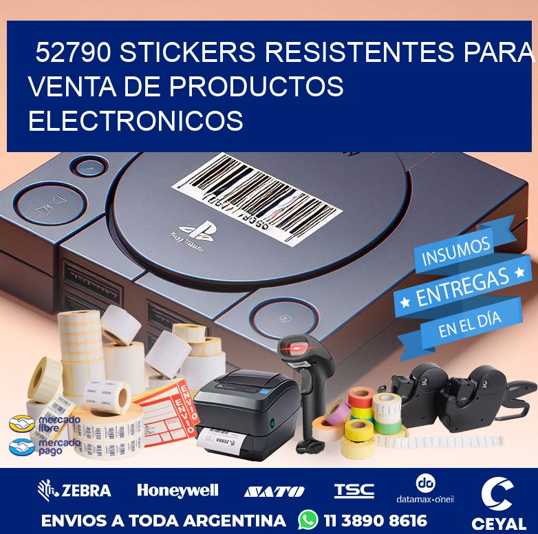 52790 STICKERS RESISTENTES PARA VENTA DE PRODUCTOS ELECTRONICOS