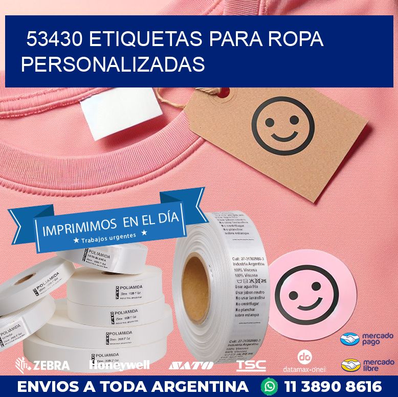 53430 ETIQUETAS PARA ROPA PERSONALIZADAS
