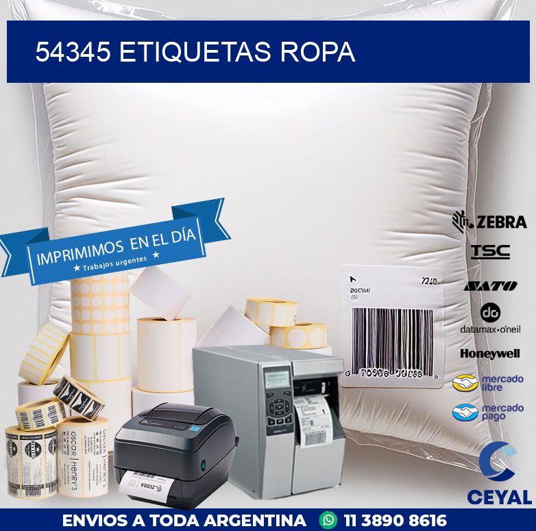 54345 ETIQUETAS ROPA