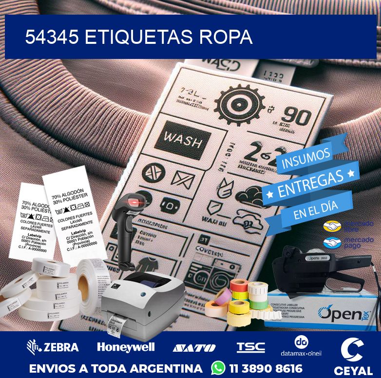 54345 ETIQUETAS ROPA