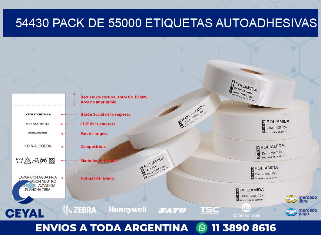 54430 PACK DE 55000 ETIQUETAS AUTOADHESIVAS