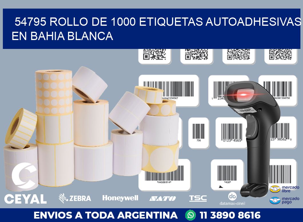 54795 ROLLO DE 1000 ETIQUETAS AUTOADHESIVAS EN BAHIA BLANCA