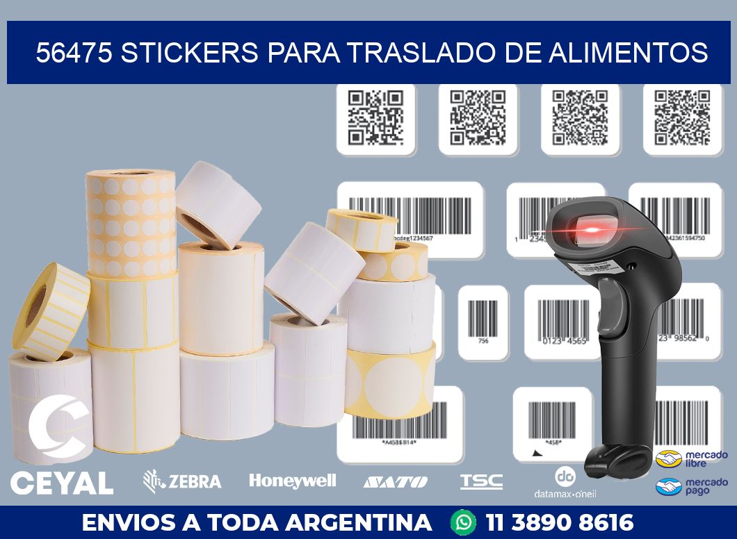 56475 STICKERS PARA TRASLADO DE ALIMENTOS