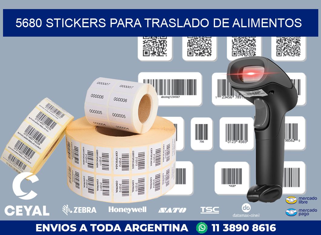 5680 STICKERS PARA TRASLADO DE ALIMENTOS