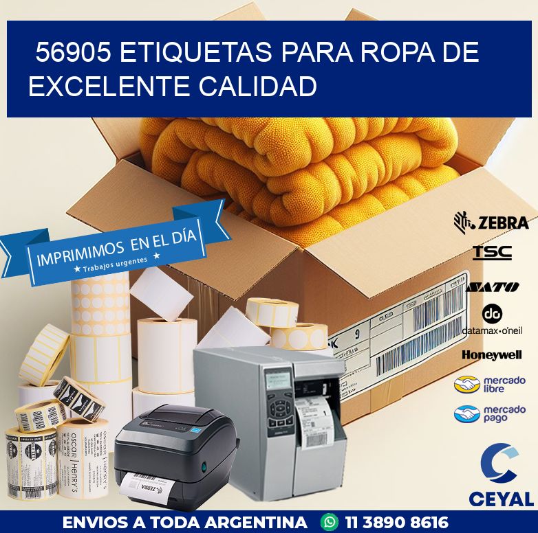 56905 ETIQUETAS PARA ROPA DE EXCELENTE CALIDAD