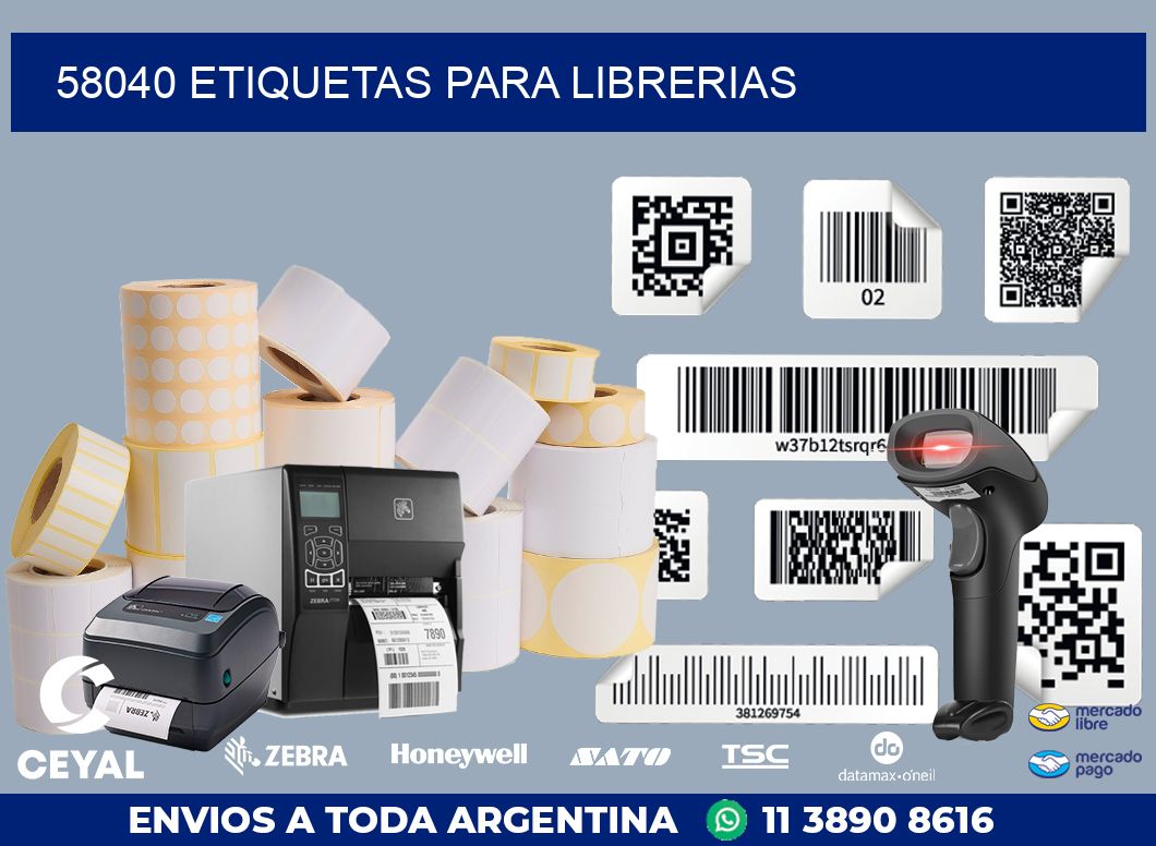 58040 ETIQUETAS PARA LIBRERIAS