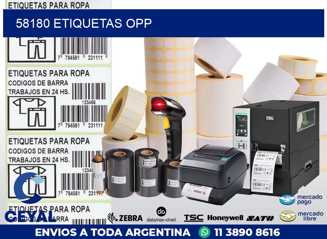 58180 ETIQUETAS OPP