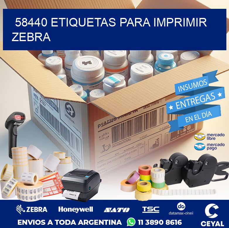 58440 ETIQUETAS PARA IMPRIMIR ZEBRA