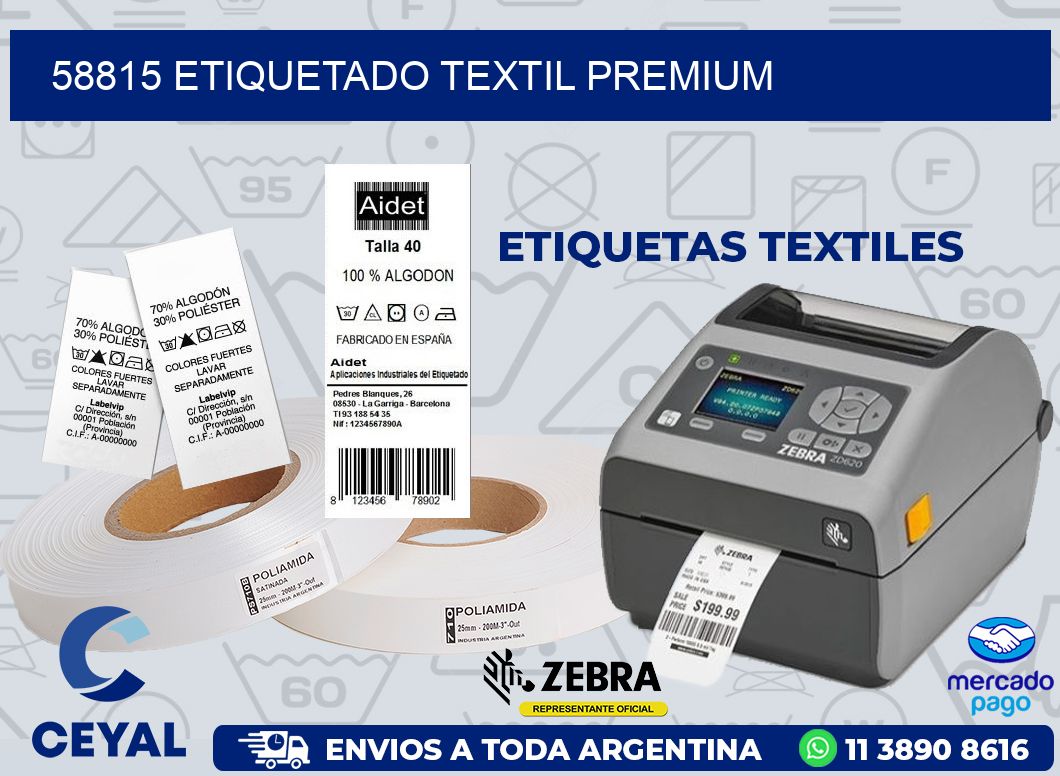 58815 ETIQUETADO TEXTIL PREMIUM