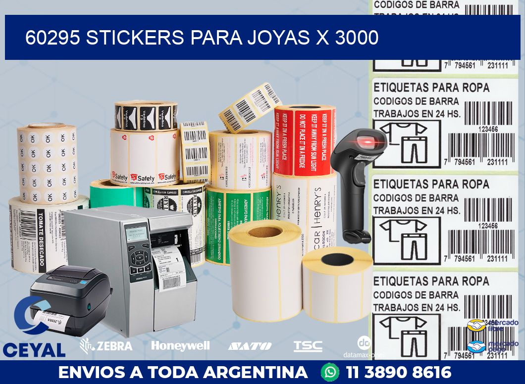 60295 STICKERS PARA JOYAS X 3000