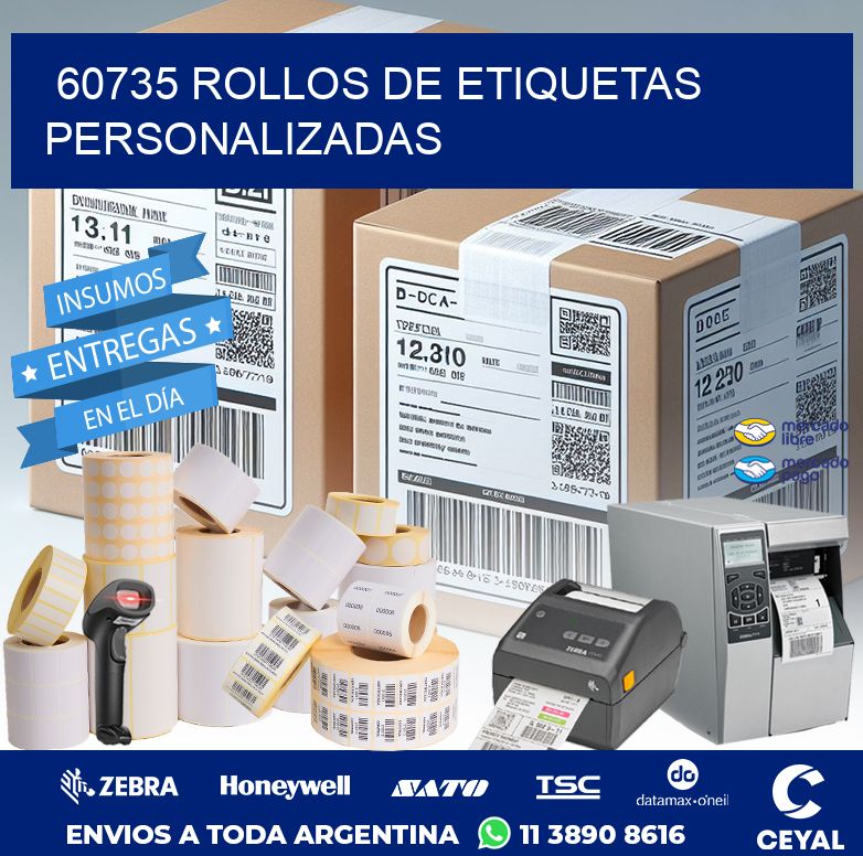 60735 ROLLOS DE ETIQUETAS PERSONALIZADAS