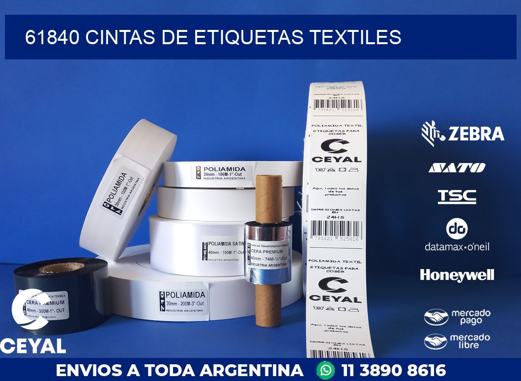 61840 CINTAS DE ETIQUETAS TEXTILES