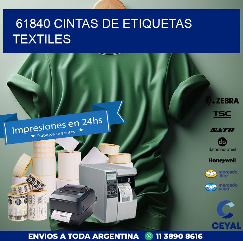 61840 CINTAS DE ETIQUETAS TEXTILES