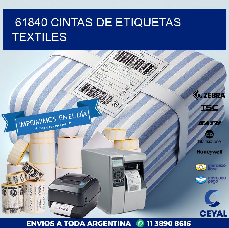 61840 CINTAS DE ETIQUETAS TEXTILES