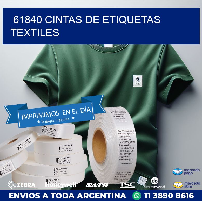 61840 CINTAS DE ETIQUETAS TEXTILES