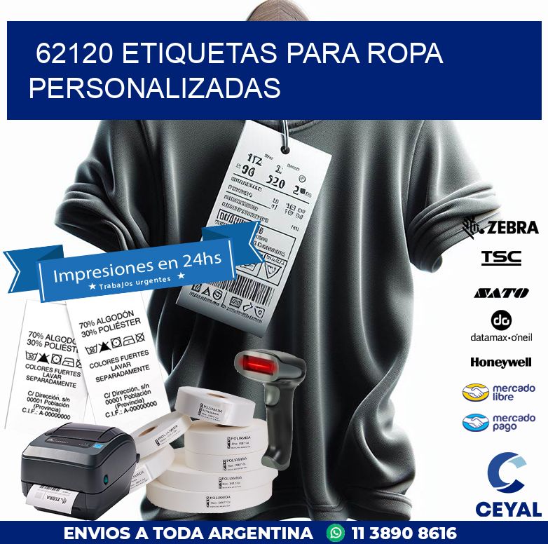 62120 ETIQUETAS PARA ROPA PERSONALIZADAS