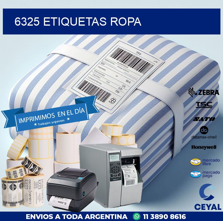 6325 ETIQUETAS ROPA