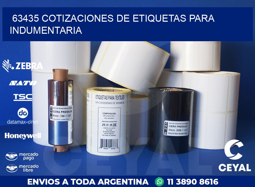 63435 COTIZACIONES DE ETIQUETAS PARA INDUMENTARIA