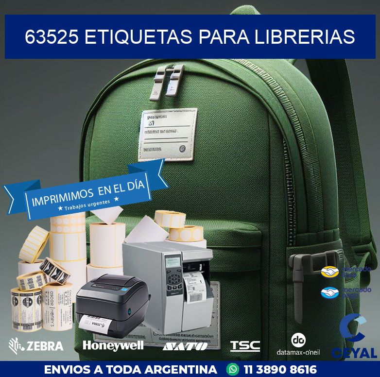 63525 ETIQUETAS PARA LIBRERIAS