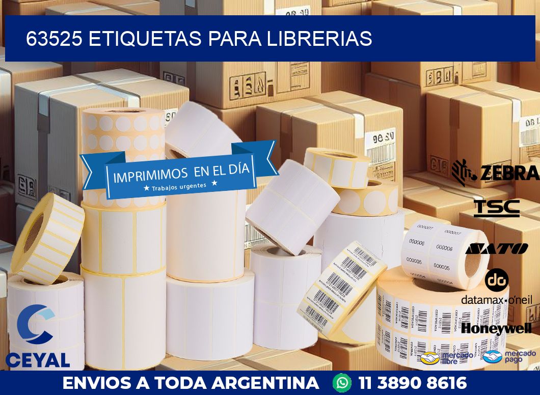 63525 ETIQUETAS PARA LIBRERIAS