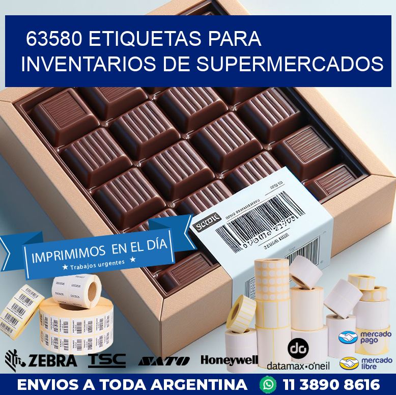 63580 ETIQUETAS PARA INVENTARIOS DE SUPERMERCADOS