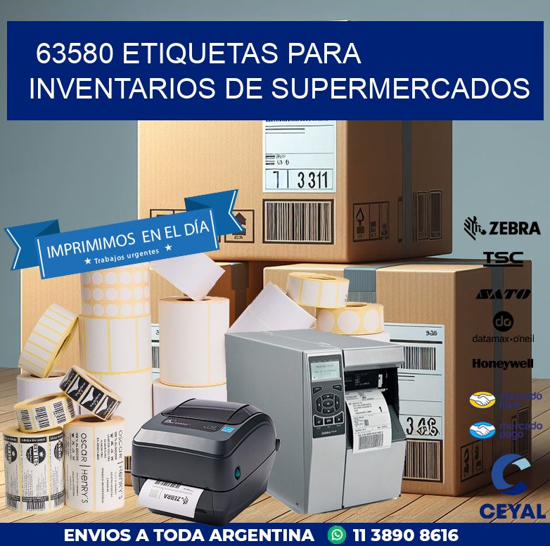 63580 ETIQUETAS PARA INVENTARIOS DE SUPERMERCADOS