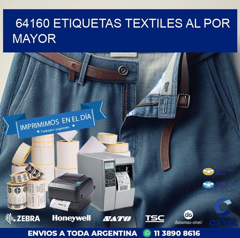 64160 ETIQUETAS TEXTILES AL POR MAYOR