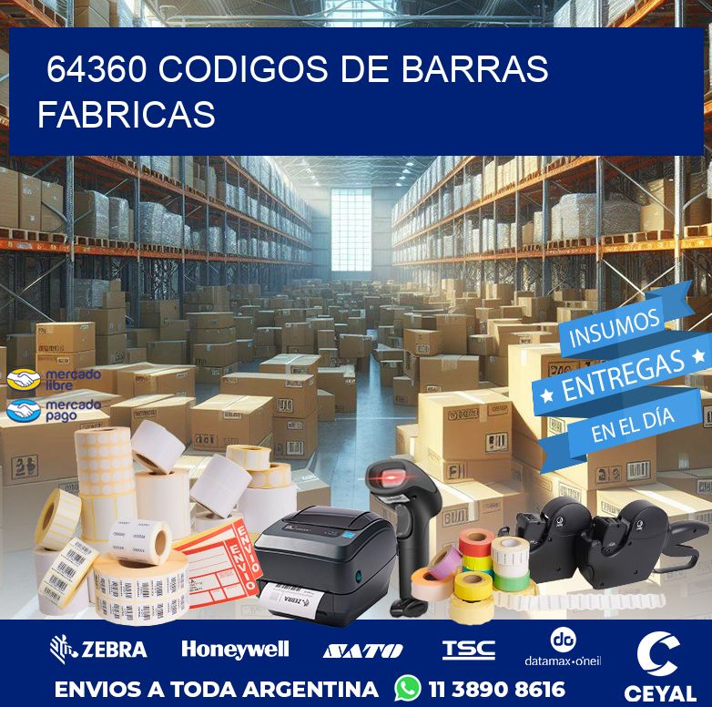 64360 CODIGOS DE BARRAS FABRICAS