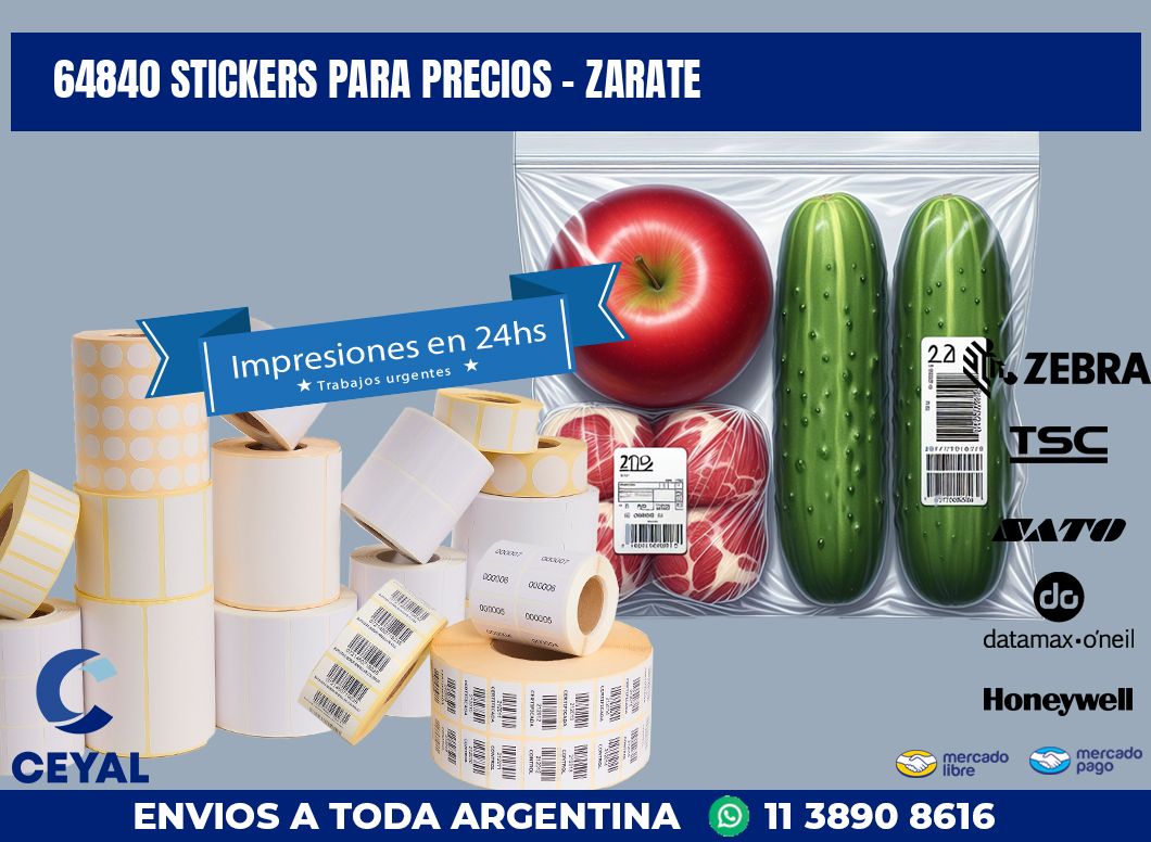 64840 STICKERS PARA PRECIOS - ZARATE