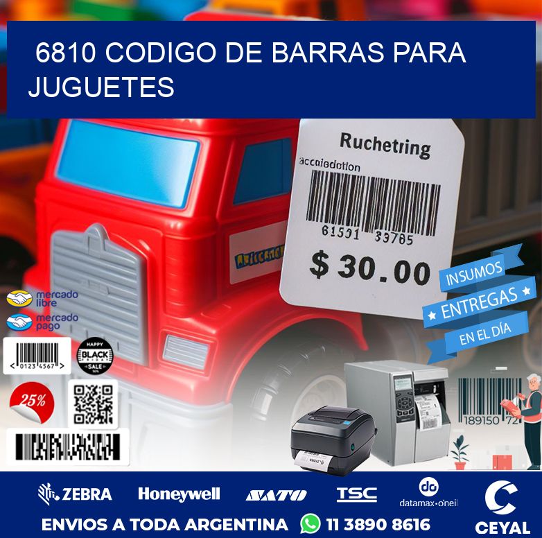 6810 CODIGO DE BARRAS PARA JUGUETES