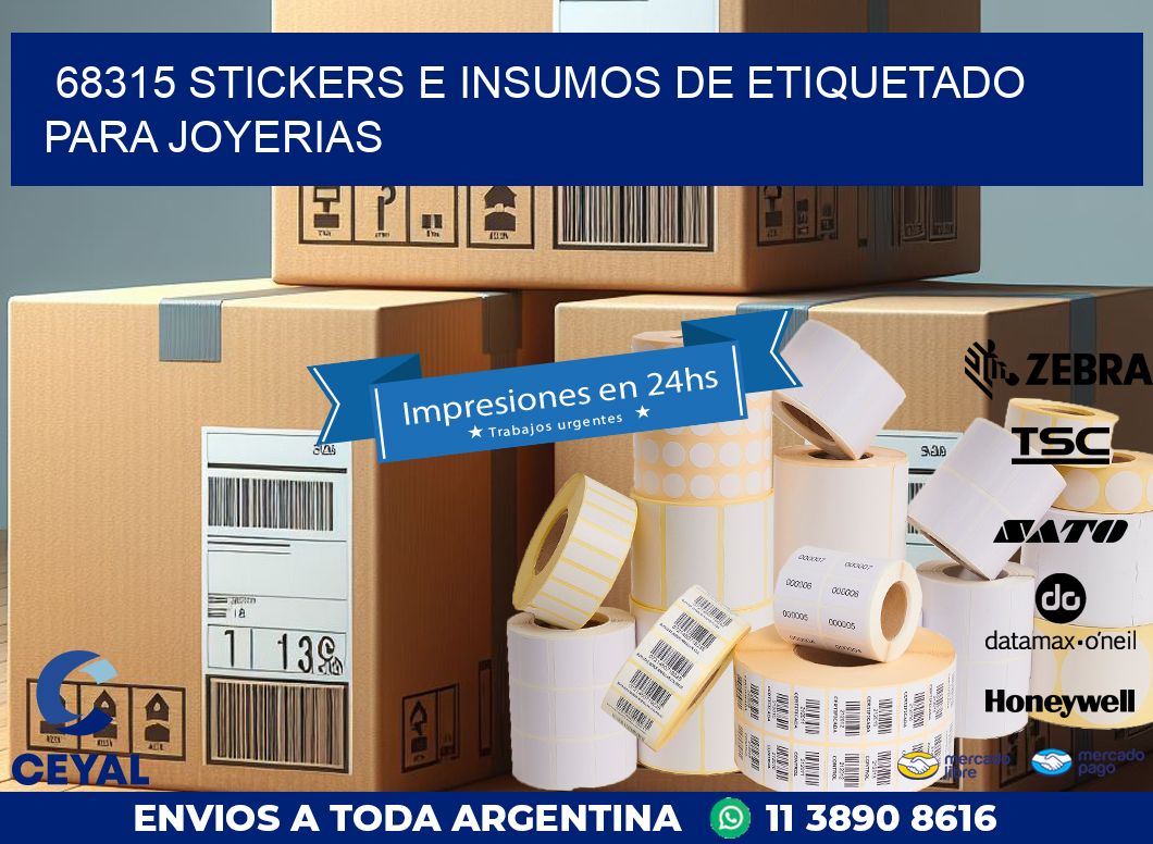 68315 STICKERS E INSUMOS DE ETIQUETADO PARA JOYERIAS