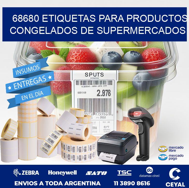 68680 ETIQUETAS PARA PRODUCTOS CONGELADOS DE SUPERMERCADOS