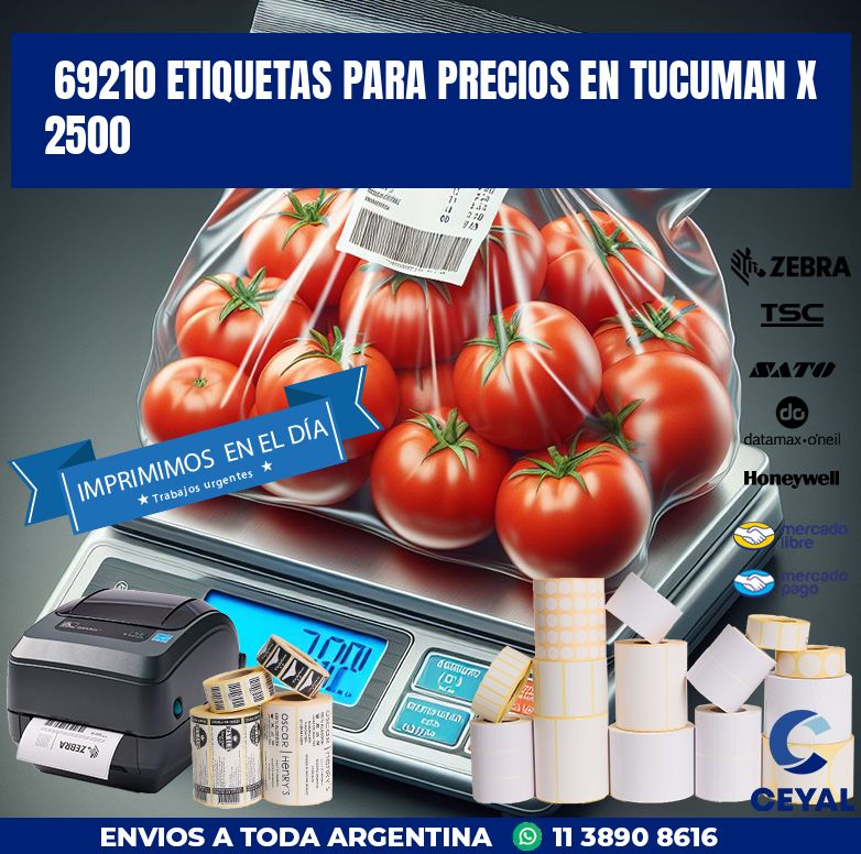 69210 ETIQUETAS PARA PRECIOS EN TUCUMAN X 2500
