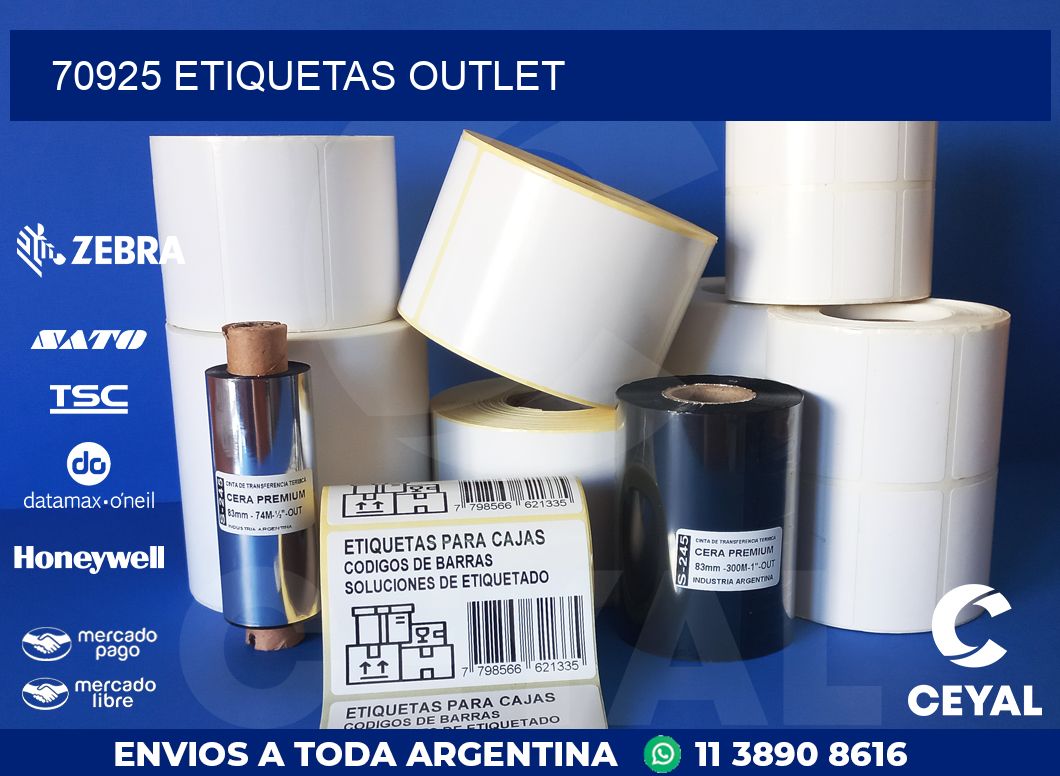 70925 ETIQUETAS OUTLET