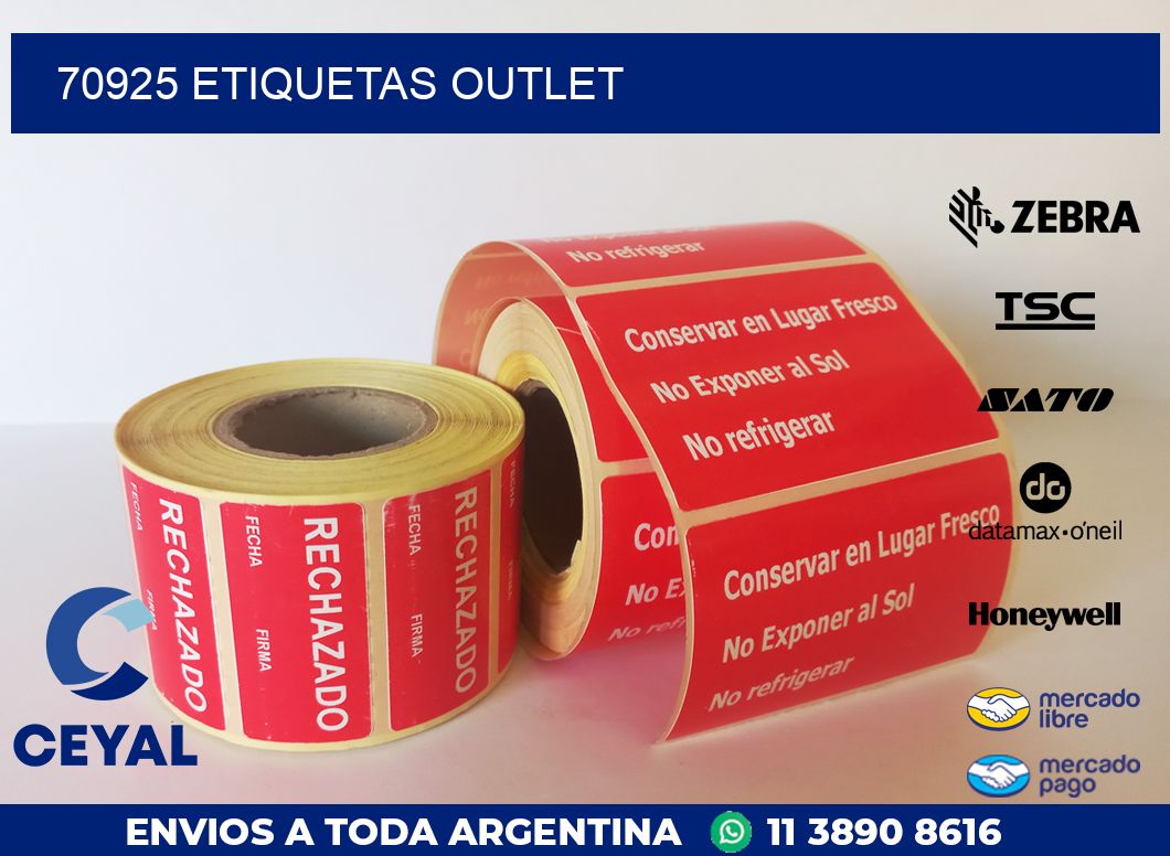 70925 ETIQUETAS OUTLET