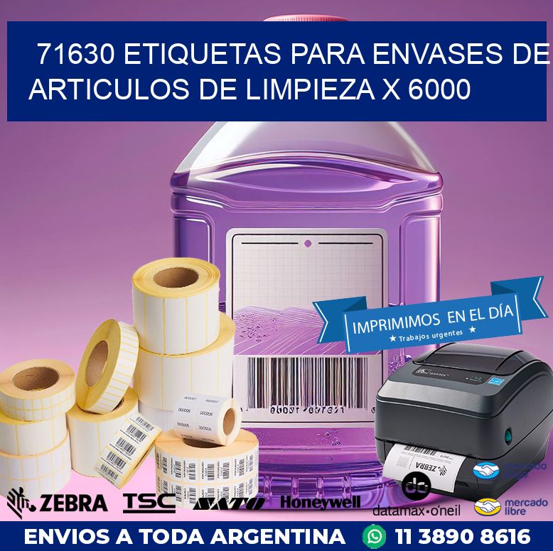 71630 ETIQUETAS PARA ENVASES DE ARTICULOS DE LIMPIEZA X 6000