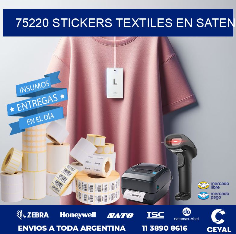 75220 STICKERS TEXTILES EN SATEN