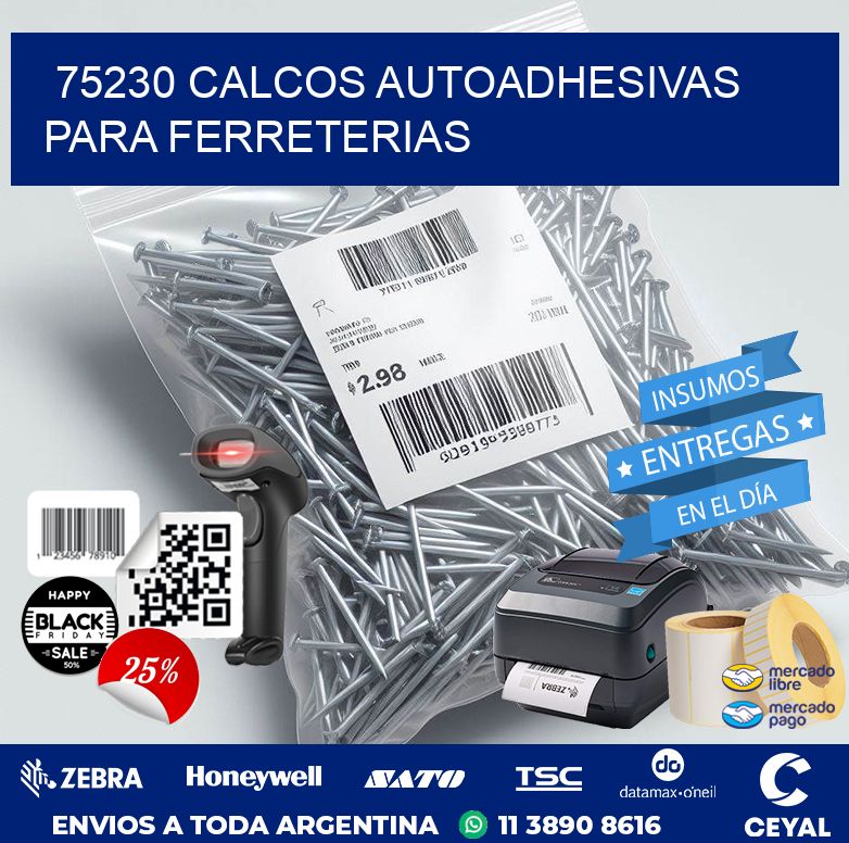 75230 CALCOS AUTOADHESIVAS PARA FERRETERIAS