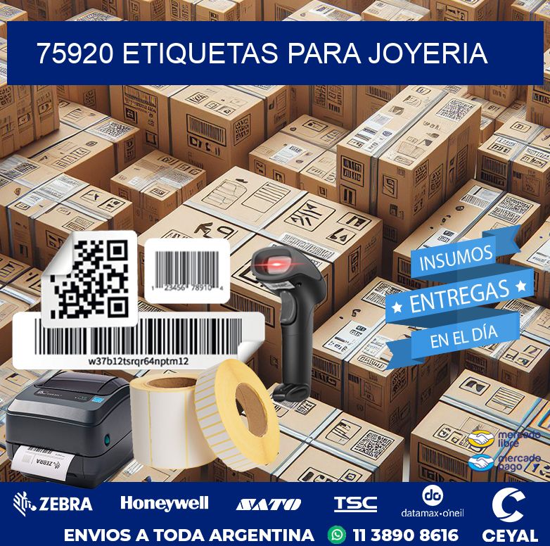 75920 ETIQUETAS PARA JOYERIA