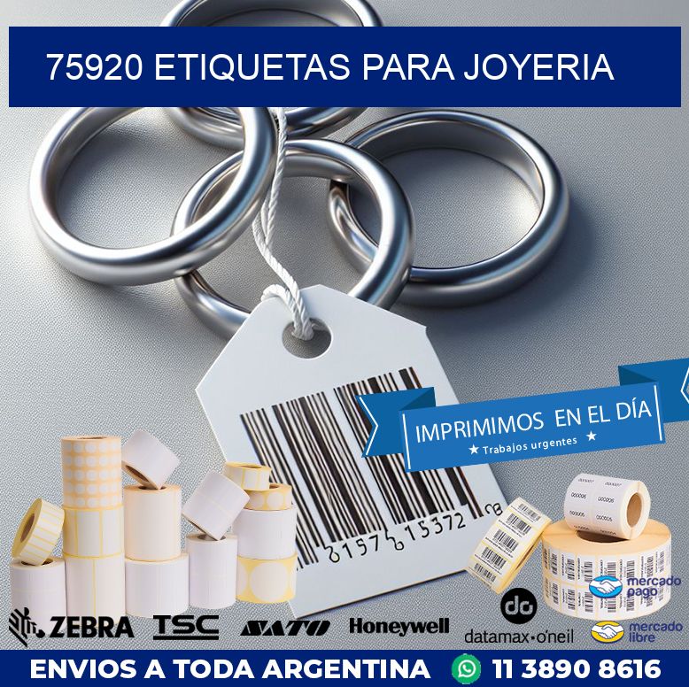 75920 ETIQUETAS PARA JOYERIA