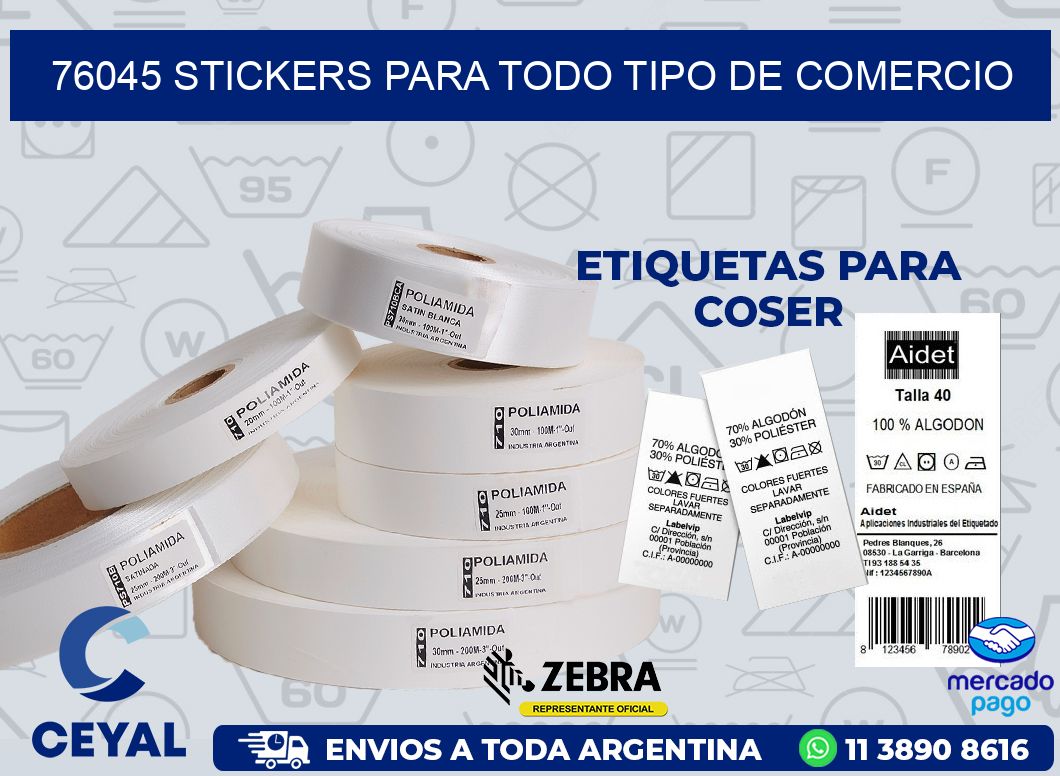 76045 STICKERS PARA TODO TIPO DE COMERCIO