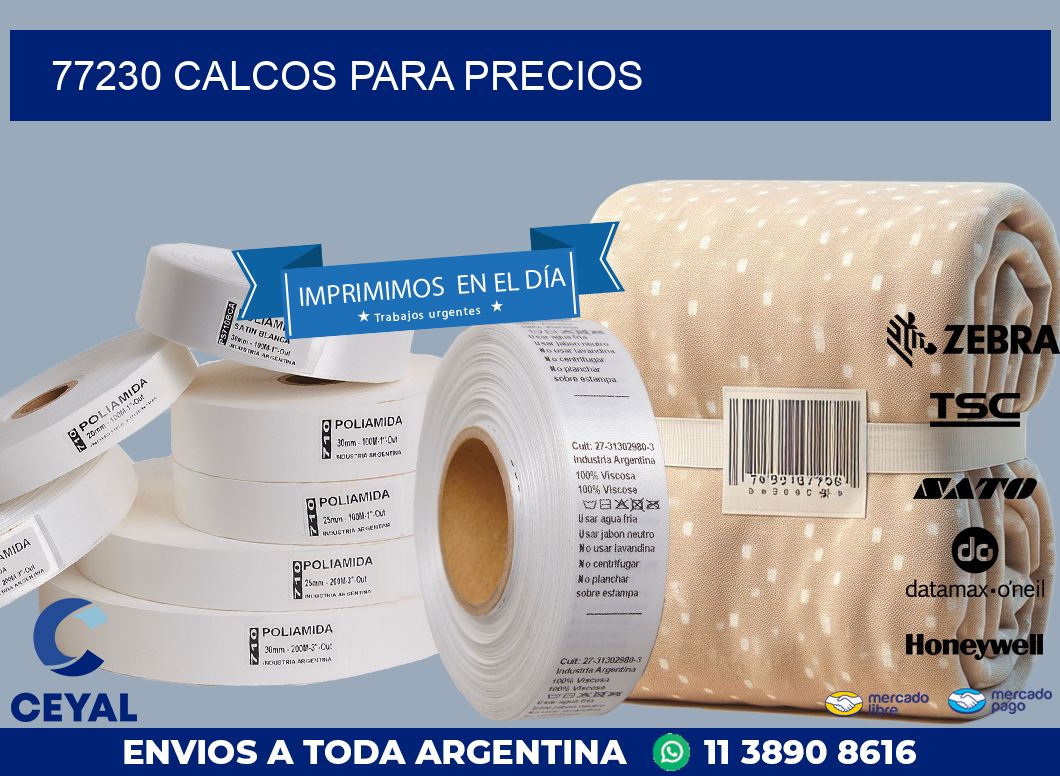 77230 CALCOS PARA PRECIOS